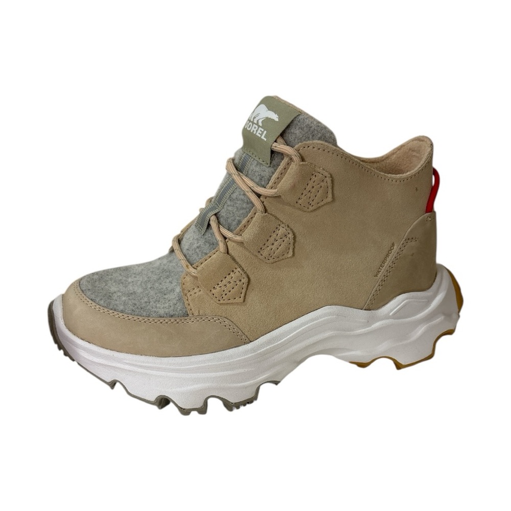 Sorel Kinetic Breakthru Caribou Sneaker WP Nova Sand Chalk 7 Chunky High Top